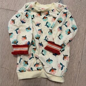 Catimini Cream Floral Baby Onesie